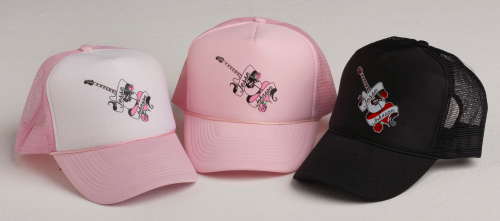 Pink and White Cap