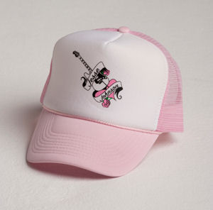 Pink and White Cap