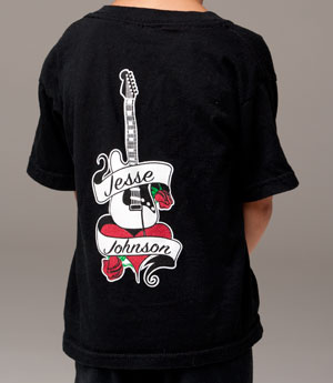 Children's Black t-shirt, back