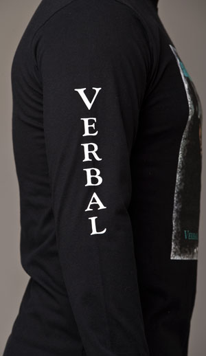 Men's black long sleeve, right