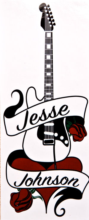 Guitar Logo Sticker