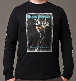 Men's black long sleeve, front